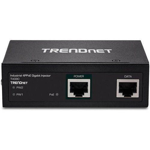 TRENDnet TI-IG90 Hardened Industrial 90w Gigabit 4pPoE Injector,4-Pair Power Over Ethernet, PoE(15.4w), PoE Ip30, Din-Rail/Wall Mount Included, 4-Pair PoE Up To 100m