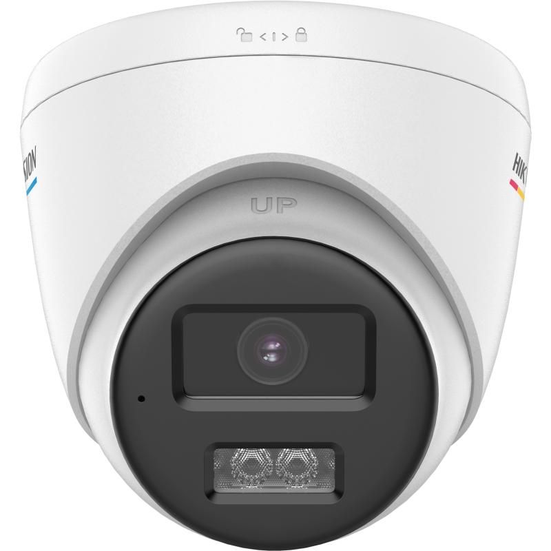 Hikvision DS-2CE72KF0T-LTS(2.8mm)(HIK Europe) ColorVu Series 3K Two-Way Audio Turret Camera, 2.8mm Fixed Lens, White