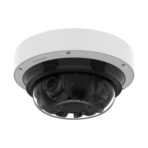 Hanwha PNM-C16083RVQ 16MP 4MPx4-Channel AI IR Multi-Directional IP Camera, 3.3-5.7mm(1.7x) Motorized Varifocal Lens, Outdoor, White