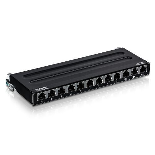 TRENDnet TC-P12C6AS 12-Port CAT6A Shielded Wall Mount Patch Panel