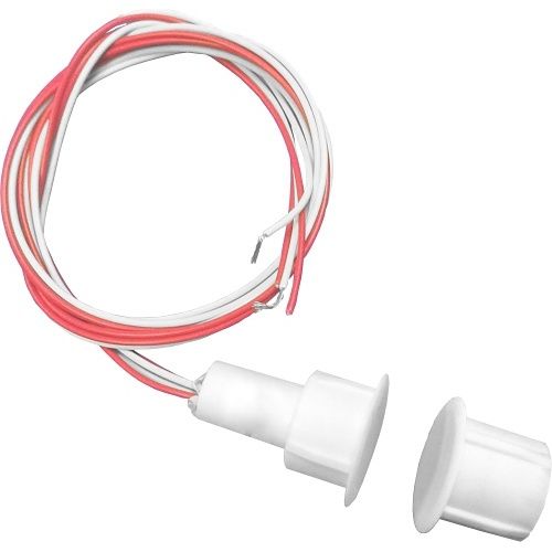 Knight Fire AR03 G2 Steel Door Flush Contact, 0.5m 4-Wire, Push-Fit, White