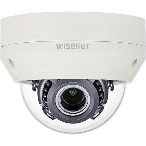 Hanwha HCV-6080R HD Plus Series, 2MP WDR HDoC Dome Camera, 3.2-10mm Motorized Lens, IR 30M, IP66, White