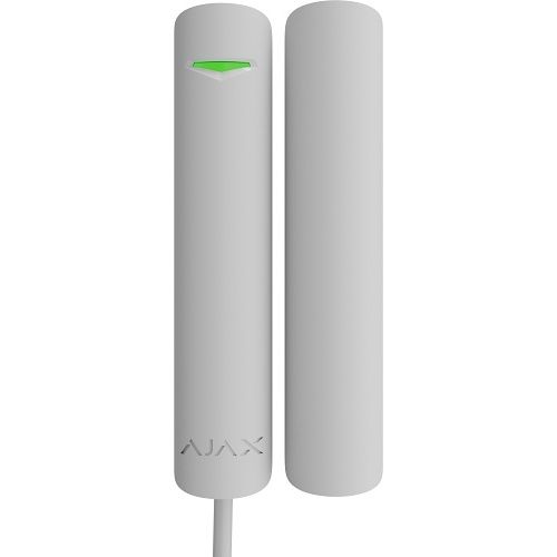 Ajax 143556.177.WH1 Superior DoorProtect G3 Fibra Door Opening Detector, Grade 3, Detects Impact, Tilt, Magnetic Masking, White, (Replaces 61340.177.WH2)