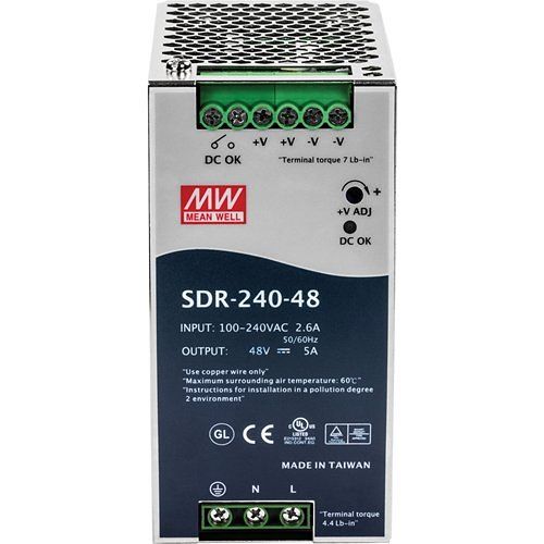 TRENDnet TI-S24048 240W Single Output Industrial DIN-Rail Power Supply
