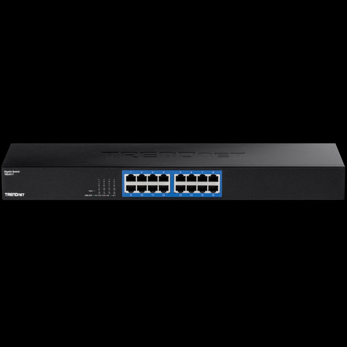TRENDnet TEG-S17 16‑Port Gigabit Unmanaged Switch Sturdy Metal Housing