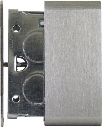Hoyles S0610-38 Single Gang Mock Pattress, 38mm Deep, Stainless Steel