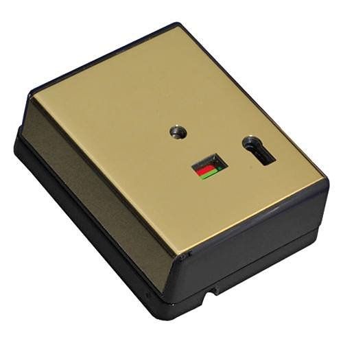 Knight Fire KP4B G2 Double End Push Panic Button, 6-Screw, Latching, Black/Brass