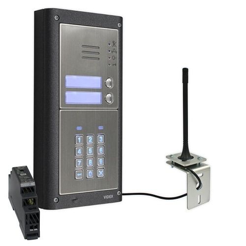 Videx GSM4KCR-1S/4G 4000 Series 1-Button 4G GSM Audio Kit and Keypad, Surface Mount