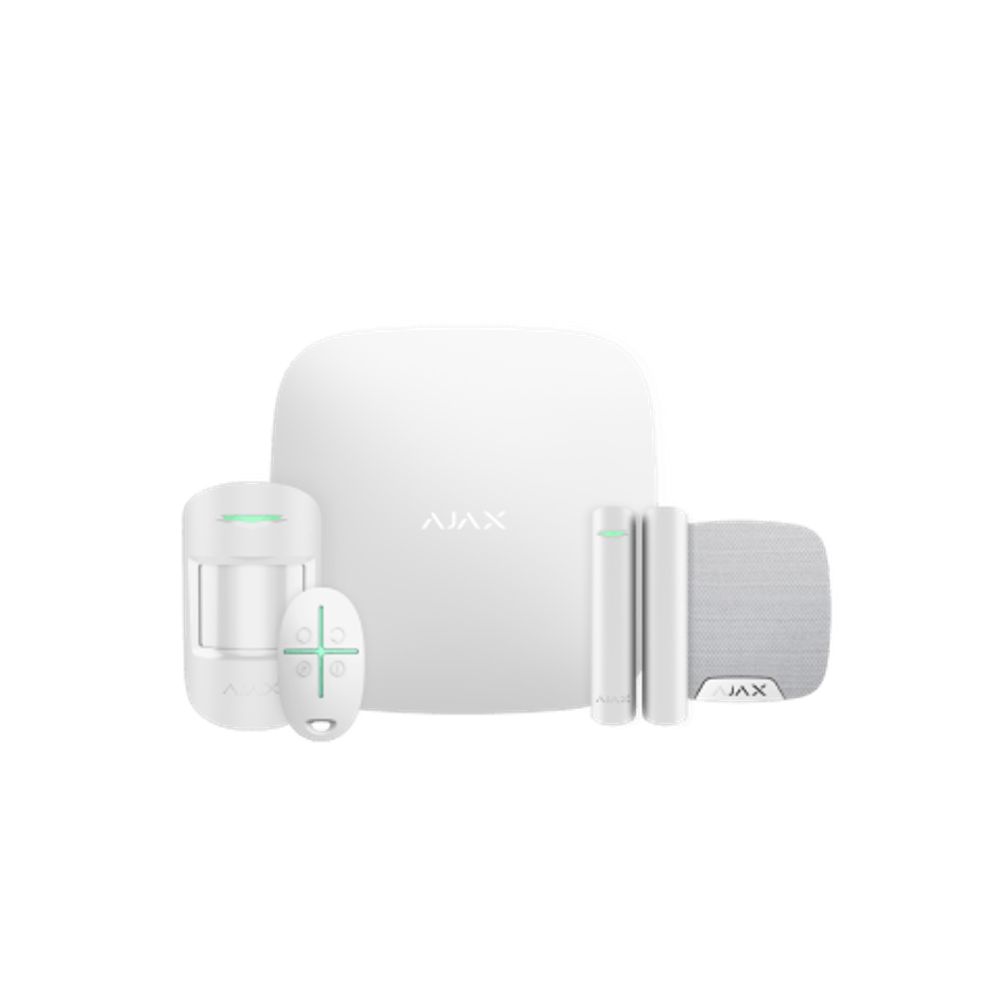 Ajax 42603.133.WH1.V2 Kit 1 Wireless Starter with Hub2 4G, White