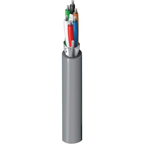 Belden 9536NH.00100 24-6 Stranded Cable, TC, PE Insulation, Overall Beldfoil Shield, LSZH Jacket, 300V, Flame Resistance IEC 60332-3-24, 100m Reel, Chrome