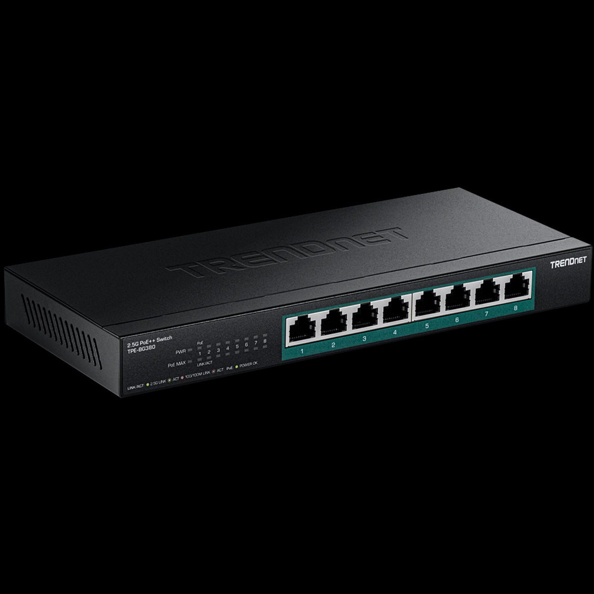 TRENDnet TPE-BG380 8‑Port 2.5G PoE++ Multi‑Gig Switch 230W PoE Budget