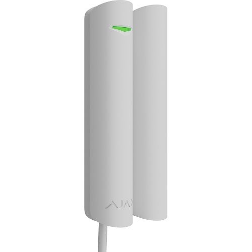 Ajax 143556.177.WH1 Superior DoorProtect G3 Fibra Door Opening Detector, Grade 3, Detects Impact, Tilt, Magnetic Masking, White, (Replaces 61340.177.WH2)