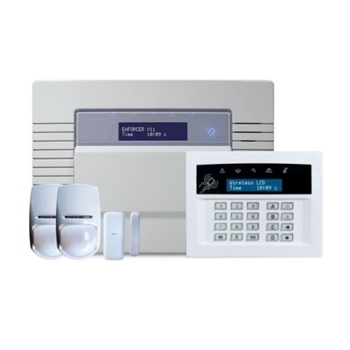 Pyronix ENF-LCDRKP/KIT2-UK Enforcer LCD Arming Station Kit 2, (1) Enforcer Panel with Wi-Fi Module, (2) Wireless PIRs, (1) Wireless Keypad, (1) Door Contact