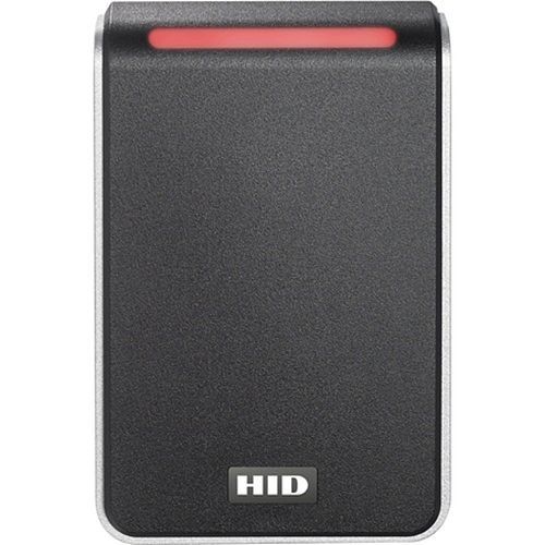 HID 40NKS-02-000000 Signo 40 Wall Mount Reader, 13.56MHz Profile, OSDP, Wiegand, Pigtail, Mobile Ready, Black/Silver (Replaces R40, RP40), (Replaces 40)
