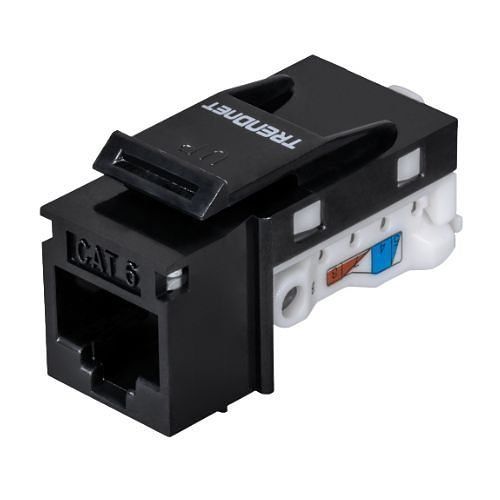 TRENDnet TC-K50C6BK CAT6 Keystone Jack, 50-Pack, Black