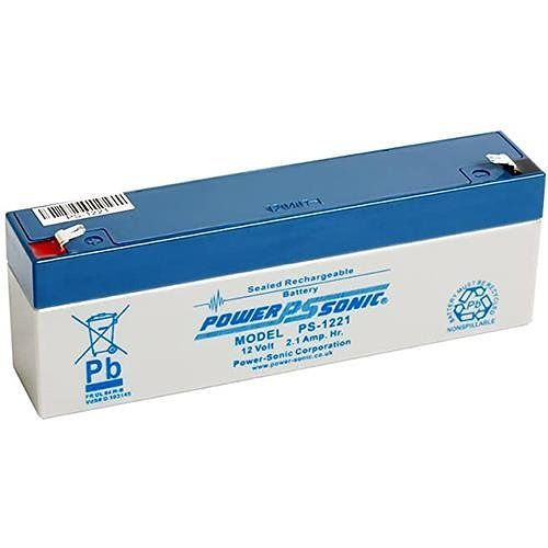 Power Sonic PS1221VDS PS Series, 12V, 2.1Ah, Sealed Lead Acid Rechargeable Battery, 20-Hr Rate Capacity