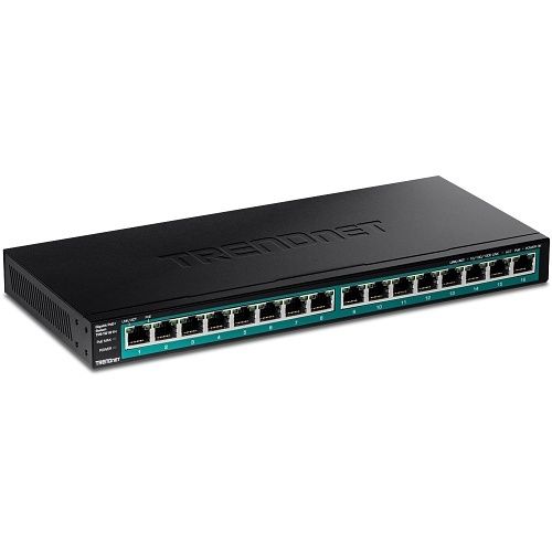 TRENDnet TPE-TG161H-UK 16-Port Gigabit PoE+ Switch, (Replaces TPE-TG160H)
