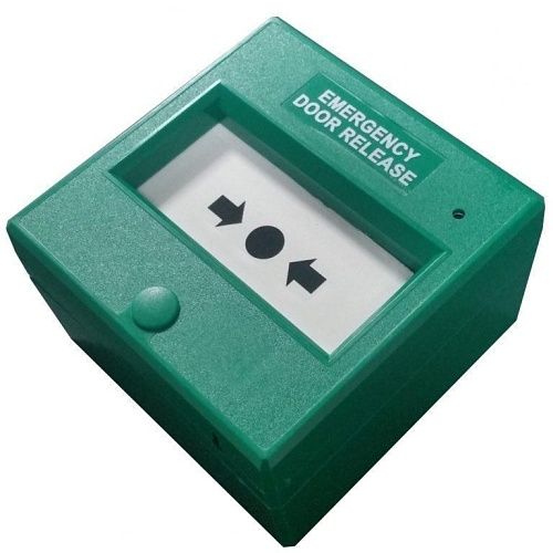 Knight Fire MX86SG Triple Pole Call Point / EDR for Mag Locks, Resettable with LED, Surface Mount, Green
