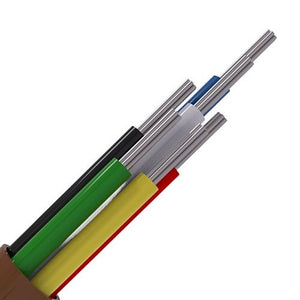 CQR CAB6/BR/100M 6-Core Unscreened Professional Cable, Type 2, PVC, 100m, Brown