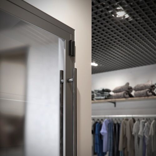 Ajax 130348.21.BL1 DoorProtect Plus Jeweller Wireless Reed-Switch Opening Detector with Shock and Tilt Sensors, Black