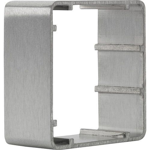 3E 3E0610-1 Switch Surface Housing, 1-Gang, 38mm Projection, Simulated Satin Stainless Steel