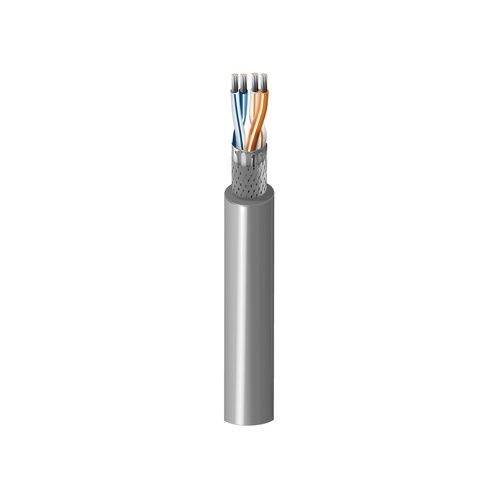 Belden 9842.00305 24/2 Stranded TC Shielded RS485 Cable, PE Insulation, PVC Jacket, CM, 305m Reel, Chrome