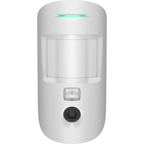 Ajax 132783.23.WH1 MotionCam Jeweller Wireless IR Motion Detector Supporting Photo by Alarm, White