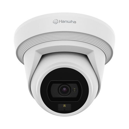 Hanwha QNE-C8013RL 5MP H.265 IR IP Flateye Camera, 3.0mm Fixed Lens, WDR, WiseNR II, White
