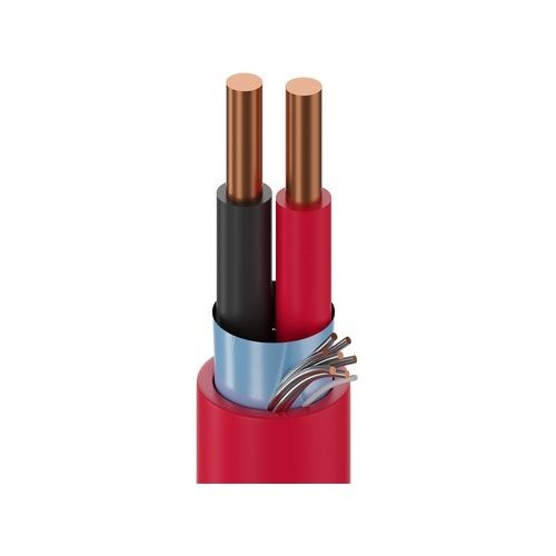 Belden 5220FL 0021000 2-16 AWG Fire Alarm Multi-Conductor Cable, Shielded, 304.8m (1000'), Red
