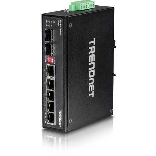 TRENDnet TI-G62 6-Port Hardened Industrial Gigabit DIN-Rail Switch