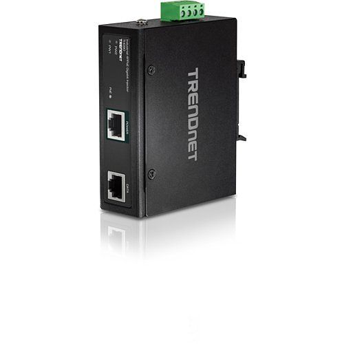 TRENDnet TI-IG90 Hardened Industrial 90w Gigabit 4pPoE Injector,4-Pair Power Over Ethernet, PoE(15.4w), PoE Ip30, Din-Rail/Wall Mount Included, 4-Pair PoE Up To 100m