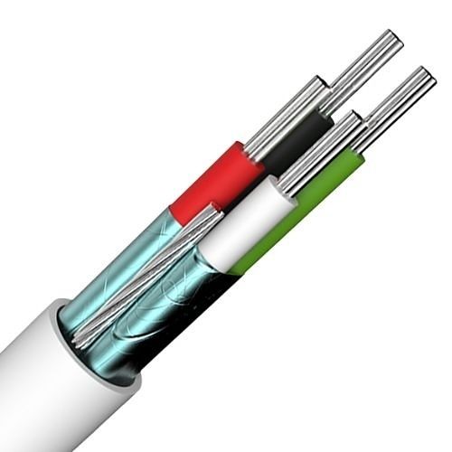 CQR CABTPHF/2X2/WH/200 2-Pair Belden Style 8723 Cable, Type 1, Eca, LSZH, 200m, White