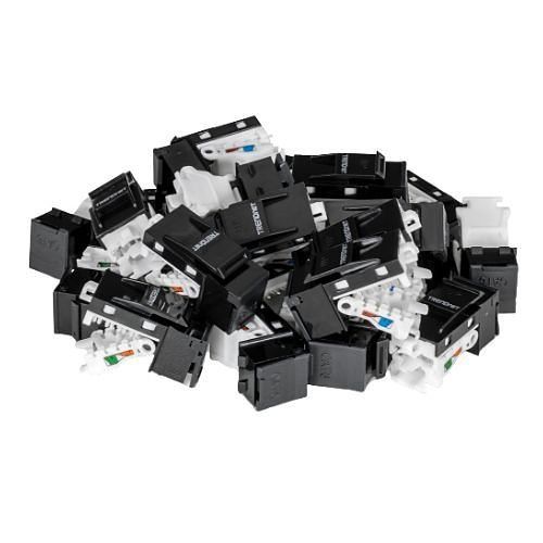 TRENDnet TC-K50C6BK CAT6 Keystone Jack, 50-Pack, Black