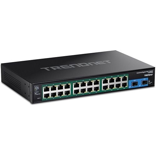 TRENDnet TI-RP262 26-Port Hardened Industrial Gigabit PoE+ Rackmount Switch