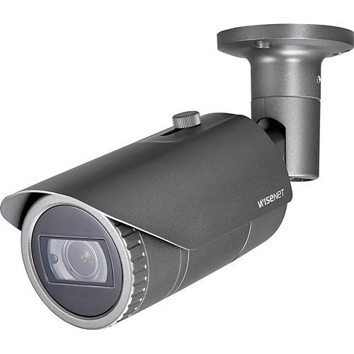 Hanwha QNO-7082R Q Series, 4MP WDR IP Bullet Camera, 3.2-10mm Motorized Varifocal Lens, IR 30M IP66, Grey