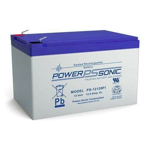Power Sonic PS-12120VdS PS Series, 12V, 12Ah, 6 Cells, Sealed Lead Acid Rechargable Battery, 20-Hr Rate Capacity