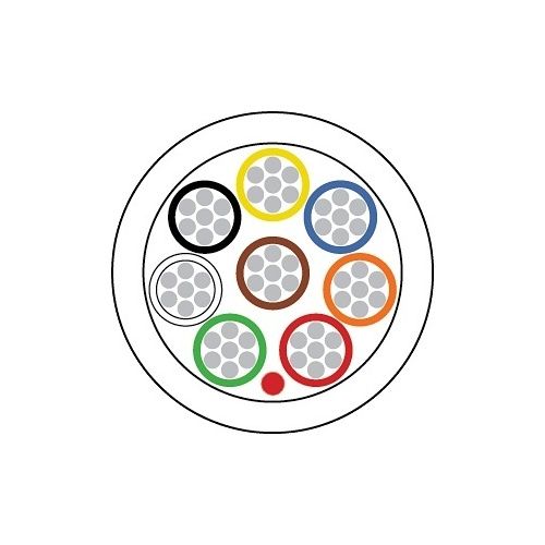 Quality Connectivity CCA8LSZH Alarm Cable Type 3, 8-Core, CCA, LSZH, 100m, White