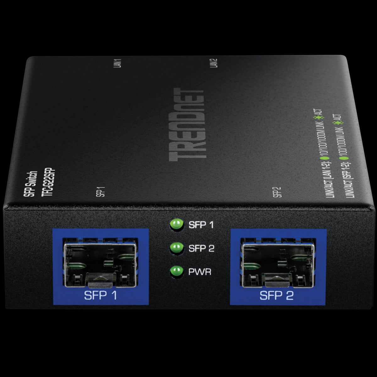 TRENDnet TFC-G22SFP 4-Port Gigabit Switch with 2 SFP Slots Ports