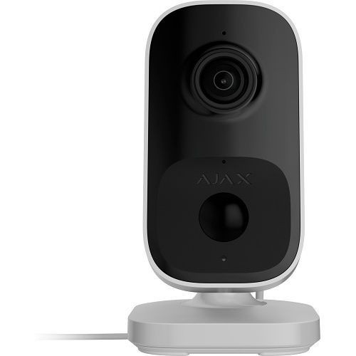 Ajax 138541.303.WH1 IndoorCam Indoor Wi-Fi Security Camera with PIR Motion Detector and Built-in AI, White