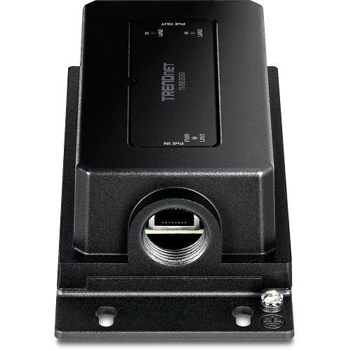 TRENDnet TI-BE200 2-Port Industrial Outdoor Gigabit PoE++ Extender, Distance Up to 200m, Black
