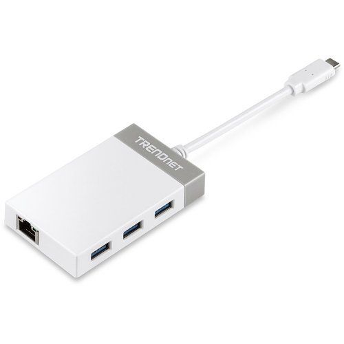 TRENDnet TUC-ETGH3 USB-C to Gigabit Adapter with USB Hub