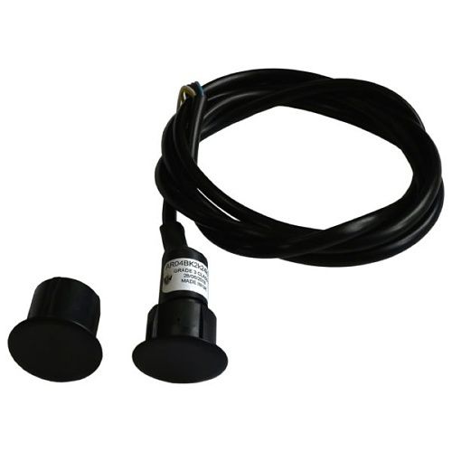 Knight Fire AR04BK1K Flush Contact for Steel / Ferrous Doors / Frames, Grade 3, 1m fly, 1K/1K, Black