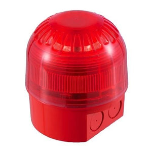 Klaxon PSB-0226 Sonos Beacon, 10-60VDC, 55mA, Deep Base, Red Lens, Red, (Replaces PSB-0017, PSB-0062)