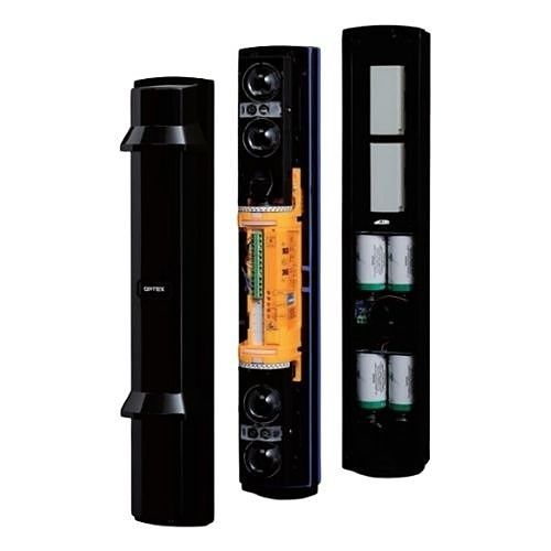 Optex SL-350QFR 4-Channel Battery Operated Wireless Quad Beam Set, Stackable, 100m, IP65