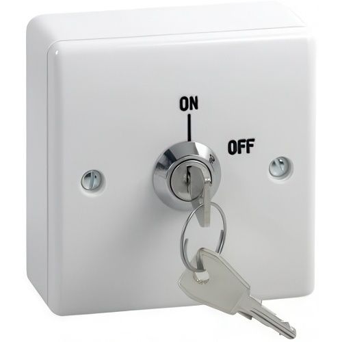 STP STP-KS-2S Surface Mount 2-Position Key Switch, White