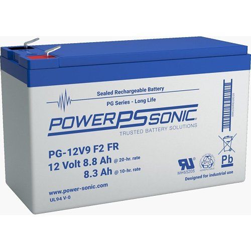 Power Sonic PG-12V9 FR PG Series, 12V, 8.5Ah, 6 Cells, Sealed Lead Acid Rechargable Battery, 20-Hr Rate Capacity