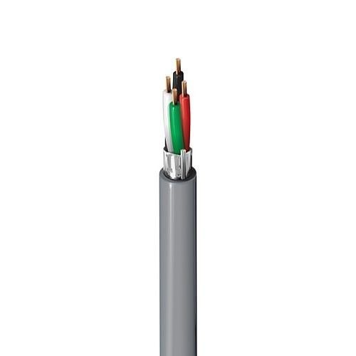 Belden 4302FE.00100 18/4 AWG Stranded BC Security and Commercial Audio Cable, Shielded, LSZH Jacket Grey, CPR Eca, 100m Reel, Gray
