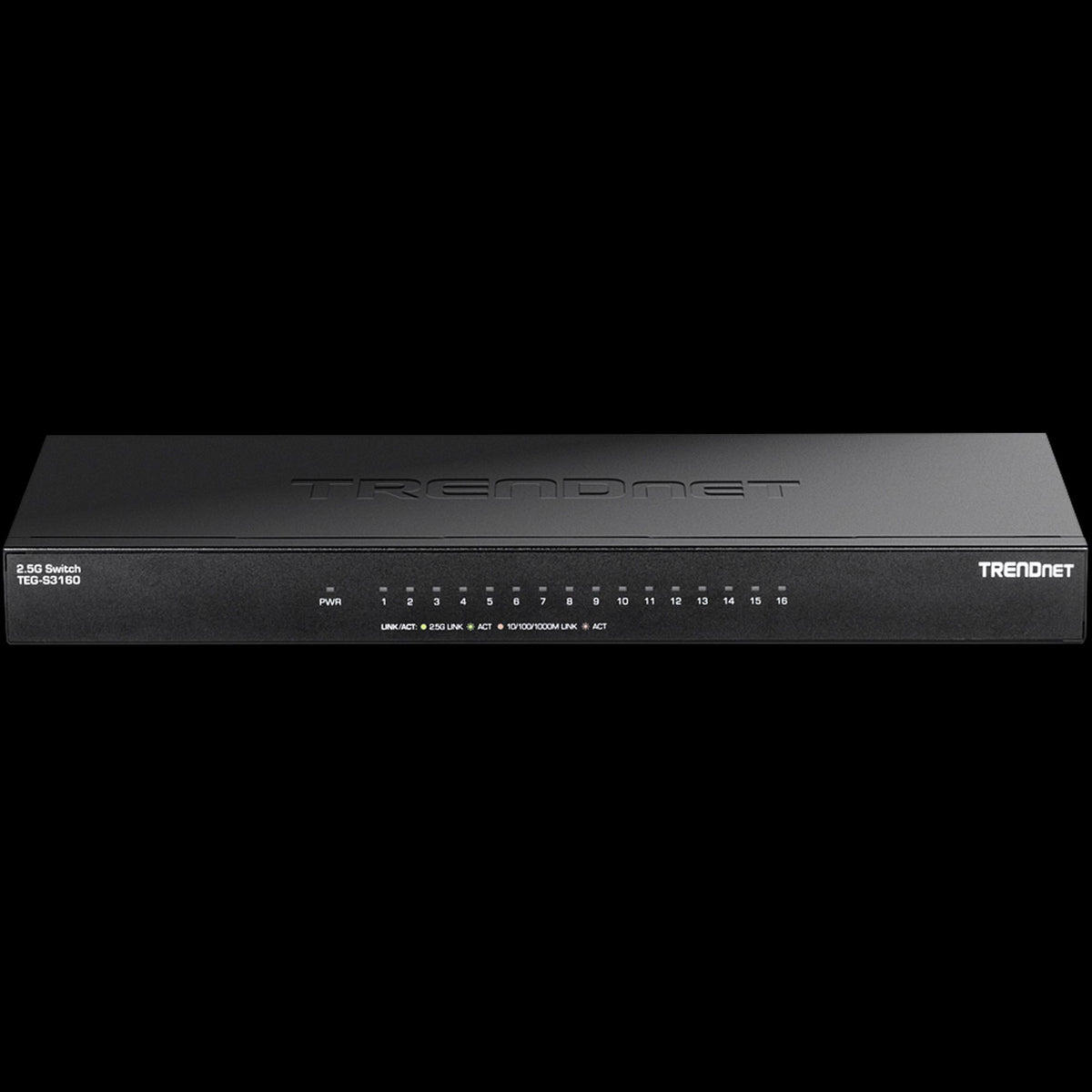 TRENDnet TEG-S3160 16‑Port 2.5G Unmanaged Desktop Switch Multi‑Gig RJ‑45 Ports, 80Gbps Switching Capacity