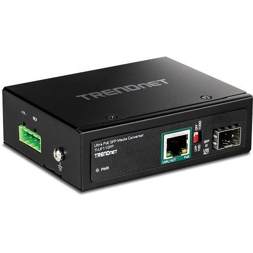 TRENDnet TI-UF11SFP Industrial SFP to Gigabit UPoE Media Converter