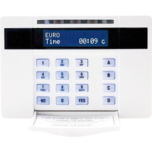 Pyronix EUR-064CL Euro Contemporary Wired LCD Keypad 2 Inputs with Proximity Reader, White